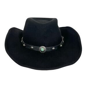 Cody James SANTA ANA Wool Felt Belted Western Cowboy Hat Black Size Medium